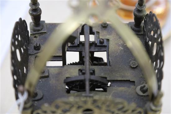 Thos. Muddle of Rotherfield. A 17th century brass lantern clock, overall height 12.15in.
